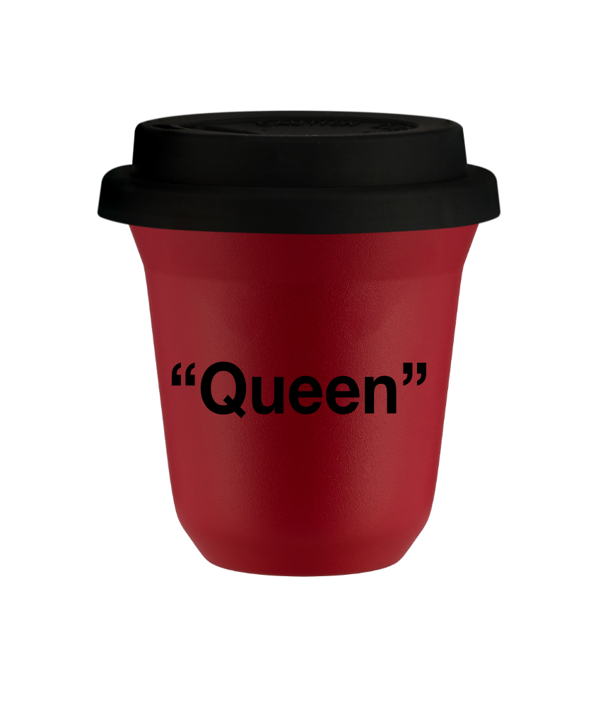 Cup 240 ml RED, with black lid