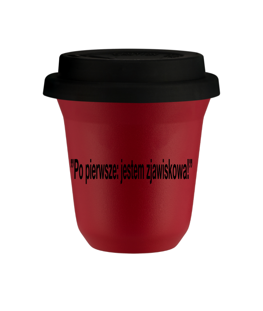 Cup 150 ml RED, with black lid