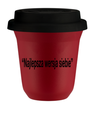 Kubek czerwony Najlepsza wersja siebie 240 ml