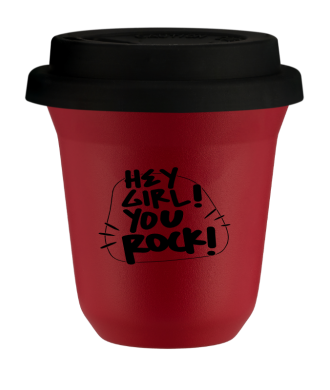 Kubek czerwony Hey girl! You rock! 150 ml