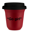 Kubek czerwony Go girl! 80 ml kubek termiczny na kawe | 70,00 zł
