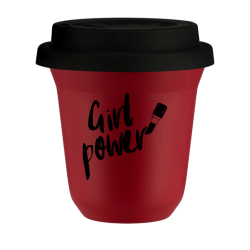 Cup 150 ml RED, with black lid