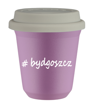 Kubek 150 ml LILIOWY Bydgoszcz z pokrywką biala