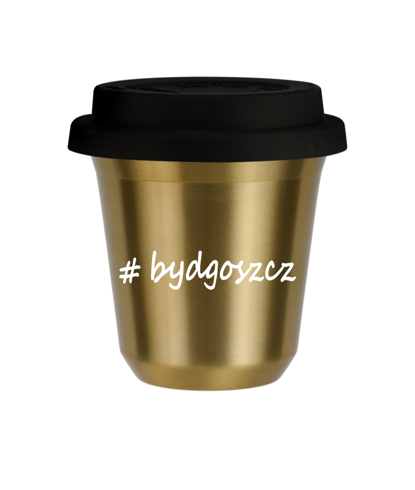 Kubek 240 ml ZŁOTY Bydgoszcz z pokrywką czarna kubek termiczny na kawe | 75,00 zł Kubek 240 ml ZŁOTY Bydgoszcz z pokrywką czarna kubek termiczny na kawe | 75,00 zł