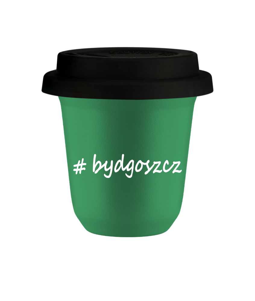 Kubek 80 ml ZIELONY Bydgoszcz z pokrywką czarna kubek termiczny na kawe | 70,00 zł Kubek 80 ml ZIELONY Bydgoszcz z pokrywką czarna kubek termiczny na kawe | 70,00 zł