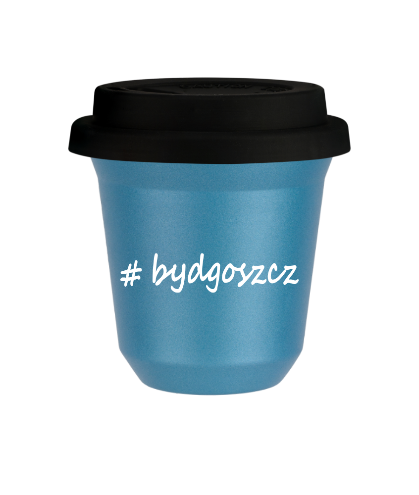 Kubek 240 ml BŁĘKITNY METALIC Bydgoszcz z pokrywką czarna kubek termiczny na kawe | 75,00 zł Kubek 240 ml BŁĘKITNY METALIC Bydgoszcz z pokrywką czarna kubek termiczny na kawe | 75,00 zł