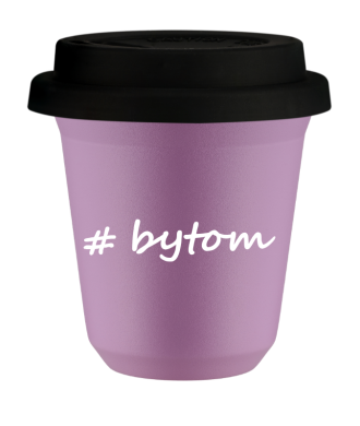Kubek 240 ml LILIOWY Bytom z pokrywką czarna