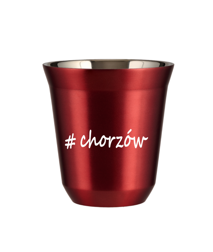 Kubek 80 ml CZERWONY METALIC Chorzów kubek termiczny na kawe | 65,00 zł