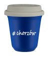 Kubek 240 ml NIEBIESKI Chorzów z pokrywką biala kubek termiczny na kawe | 75,00 zł