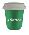 Kubek 240 ml ZIELONY Chorzów z pokrywką biala kubek termiczny na kawe | 75,00 zł