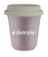 Kubek 240 ml LAWENDOWY Chorzów z pokrywką biala kubek termiczny na kawe | 75,00 zł