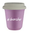 Kubek 150 ml LILIOWY Chorzów z pokrywką biala kubek termiczny na kawe | 70,00 zł