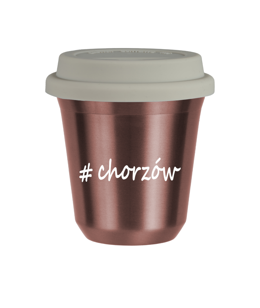 Kubek 240 ml RÓŻOWE ZŁOTO Chorzów z pokrywką biala kubek termiczny na kawe | 75,00 zł Kubek 240 ml RÓŻOWE ZŁOTO Chorzów z pokrywką biala kubek termiczny na kawe | 75,00 zł