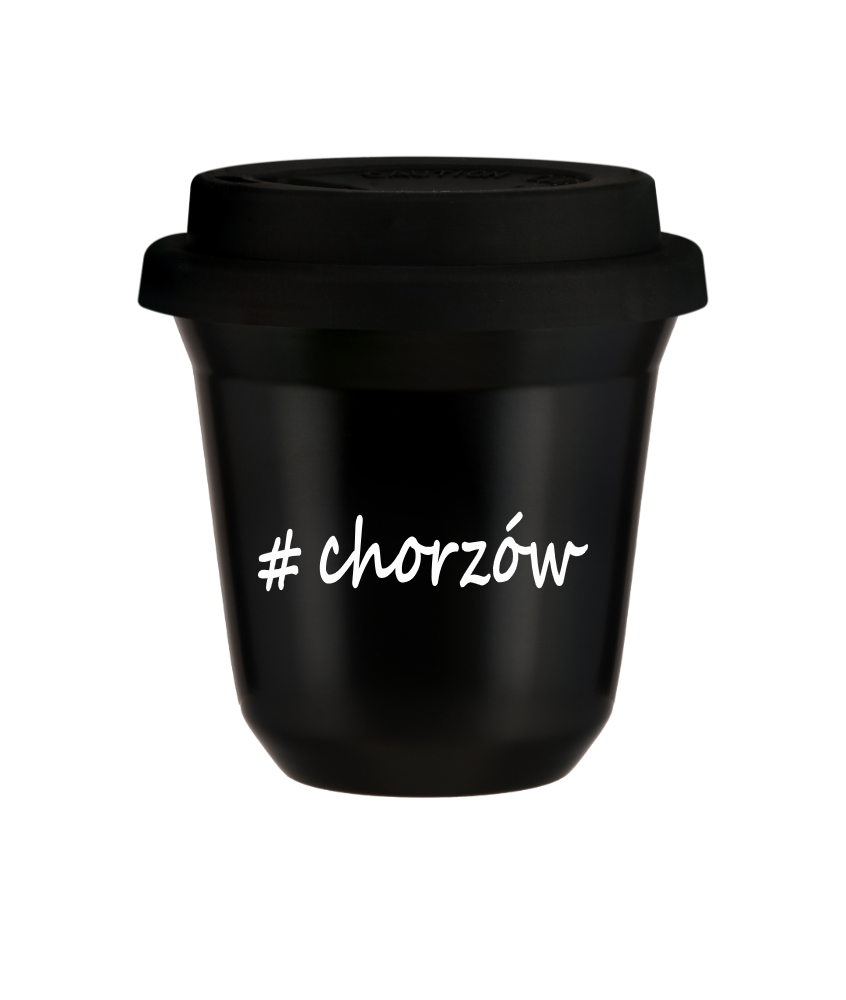 Kubek 240 ml CZARNY Chorzów z pokrywką czarna kubek termiczny na kawe | 75,00 zł Kubek 240 ml CZARNY Chorzów z pokrywką czarna kubek termiczny na kawe | 75,00 zł