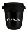 Kubek 240 ml CZARNY Chorzów z pokrywką czarna kubek termiczny na kawe | 75,00 zł