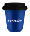 Kubek 240 ml NIEBIESKI Chorzów z pokrywką czarna kubek termiczny na kawe | 75,00 zł