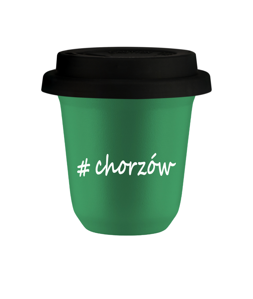 Kubek 240 ml ZIELONY Chorzów z pokrywką czarna kubek termiczny na kawe | 75,00 zł Kubek 240 ml ZIELONY Chorzów z pokrywką czarna kubek termiczny na kawe | 75,00 zł