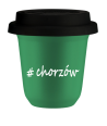 Kubek 240 ml ZIELONY Chorzów z pokrywką czarna kubek termiczny na kawe | 75,00 zł