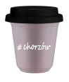 Kubek 240 ml LAWENDOWY Chorzów z pokrywką czarna kubek termiczny na kawe | 75,00 zł