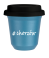 Kubek 240 ml BŁĘKITNY METALIC Chorzów z pokrywką czarna kubek termiczny na kawe | 75,00 zł