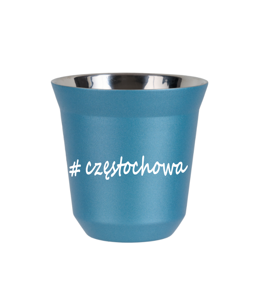 Kubek 150 ml BŁĘKITNY METALIC Częstochowa kubek termiczny na kawe | 65,00 zł Kubek 150 ml BŁĘKITNY METALIC Częstochowa kubek termiczny na kawe | 65,00 zł