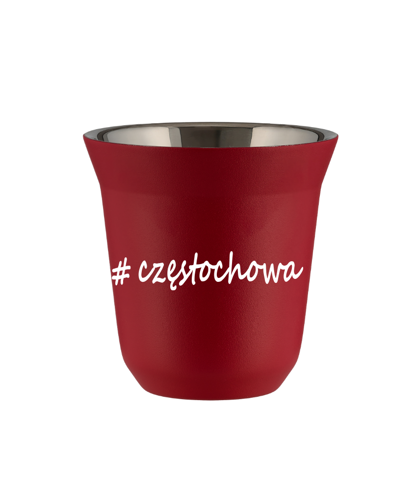 Cup 80 ml RED "Częstochowa"