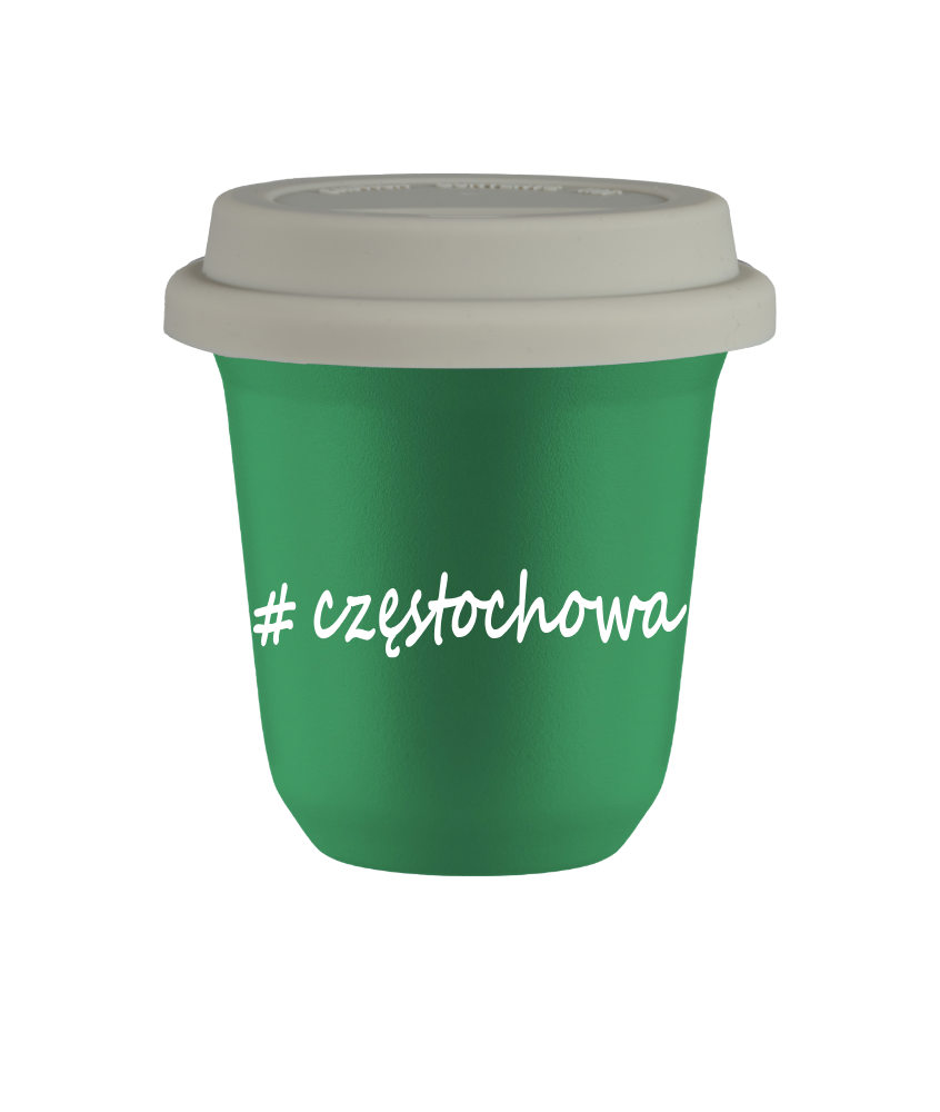 Kubek 150 ml ZIELONY Częstochowa z pokrywką biala kubek termiczny na kawe | 70,00 zł Kubek 150 ml ZIELONY Częstochowa z pokrywką biala kubek termiczny na kawe | 70,00 zł