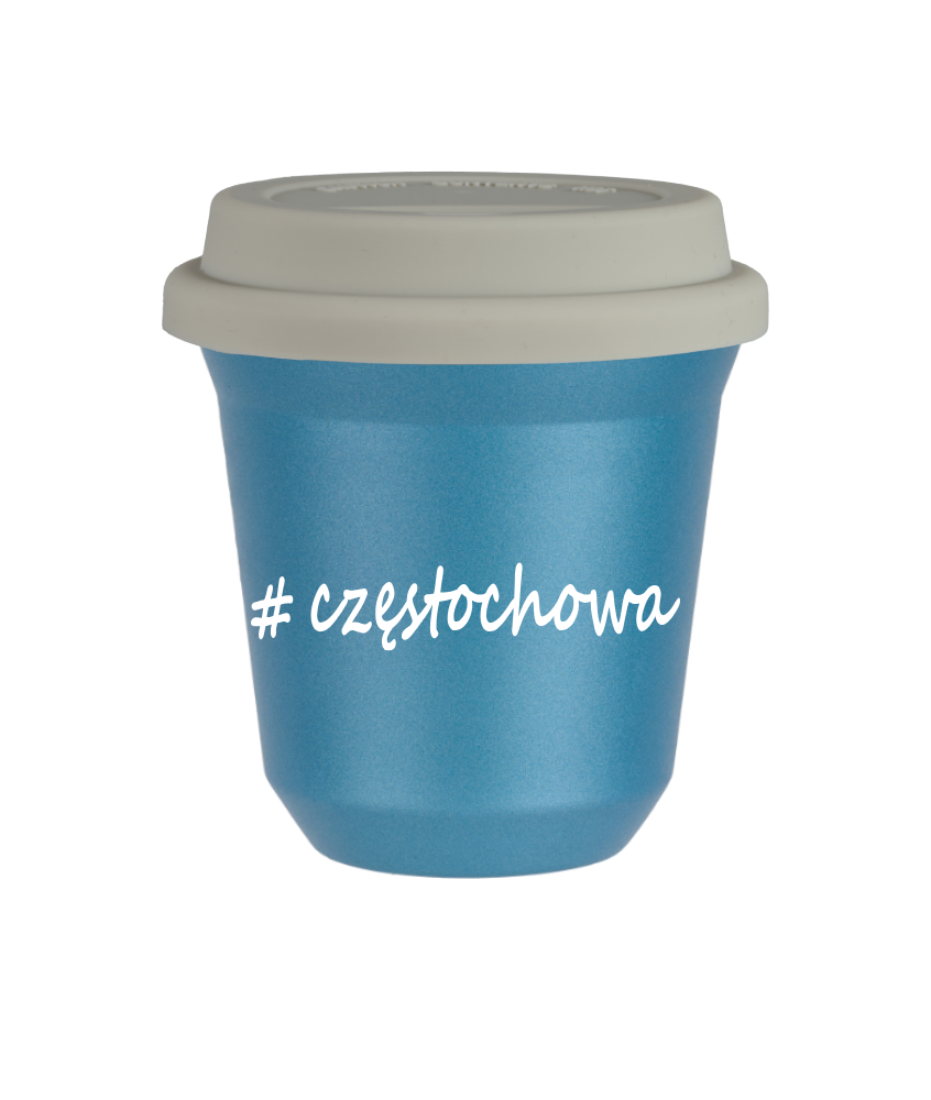 Kubek 80 ml BŁĘKITNY METALIC Częstochowa z pokrywką biala kubek termiczny na kawe | 70,00 zł Kubek 80 ml BŁĘKITNY METALIC Częstochowa z pokrywką biala kubek termiczny na kawe | 70,00 zł