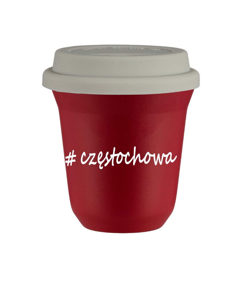 Kubek 150 ml CZERWONY Częstochowa z pokrywką biala kubek termiczny na kawe | 70,00 zł Kubek 150 ml CZERWONY Częstochowa z pokrywką biala kubek termiczny na kawe | 70,00 zł