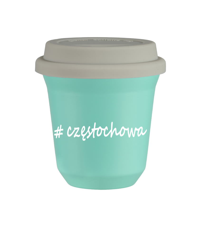 Kubek 150 ml TURKUSOWY Częstochowa z pokrywką biala kubek termiczny na kawe | 70,00 zł Kubek 150 ml TURKUSOWY Częstochowa z pokrywką biala kubek termiczny na kawe | 70,00 zł