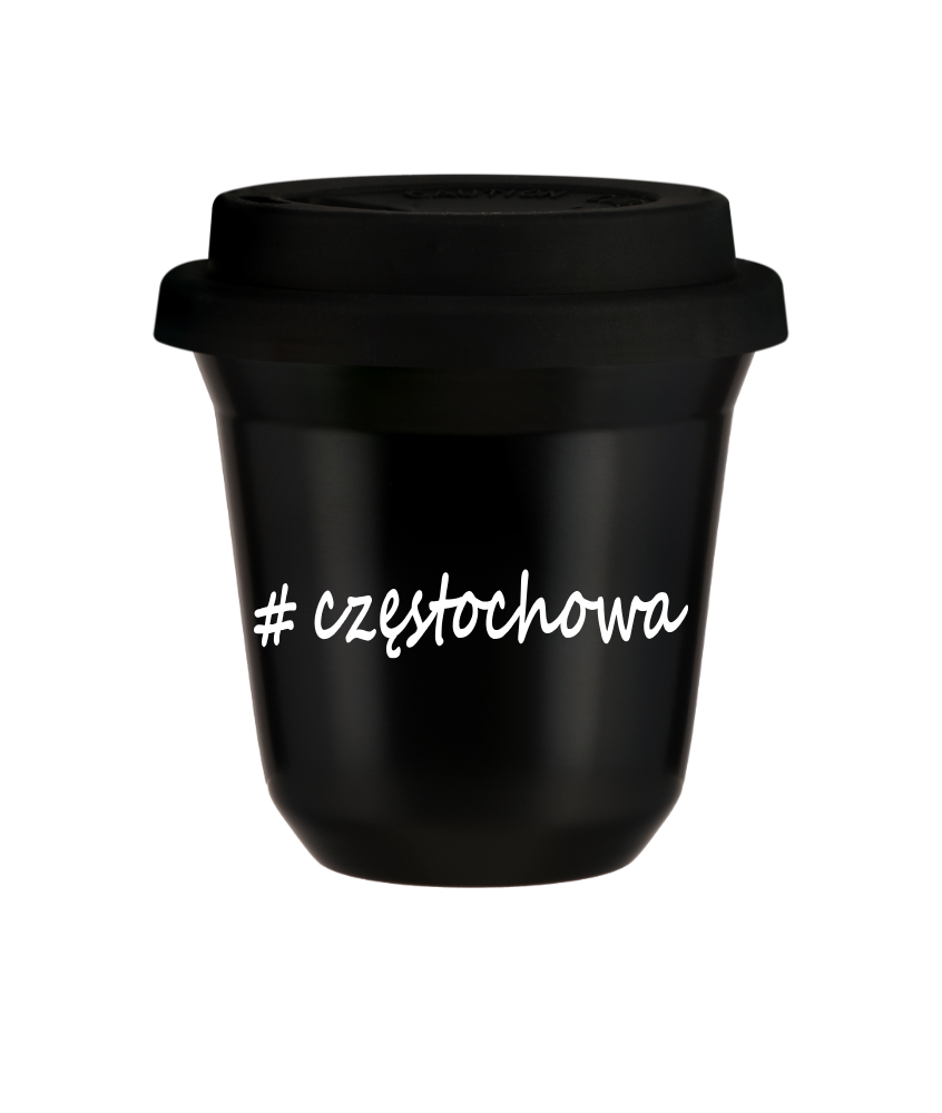 Kubek 80 ml CZARNY Częstochowa z pokrywką czarna kubek termiczny na kawe | 70,00 zł Kubek 80 ml CZARNY Częstochowa z pokrywką czarna kubek termiczny na kawe | 70,00 zł