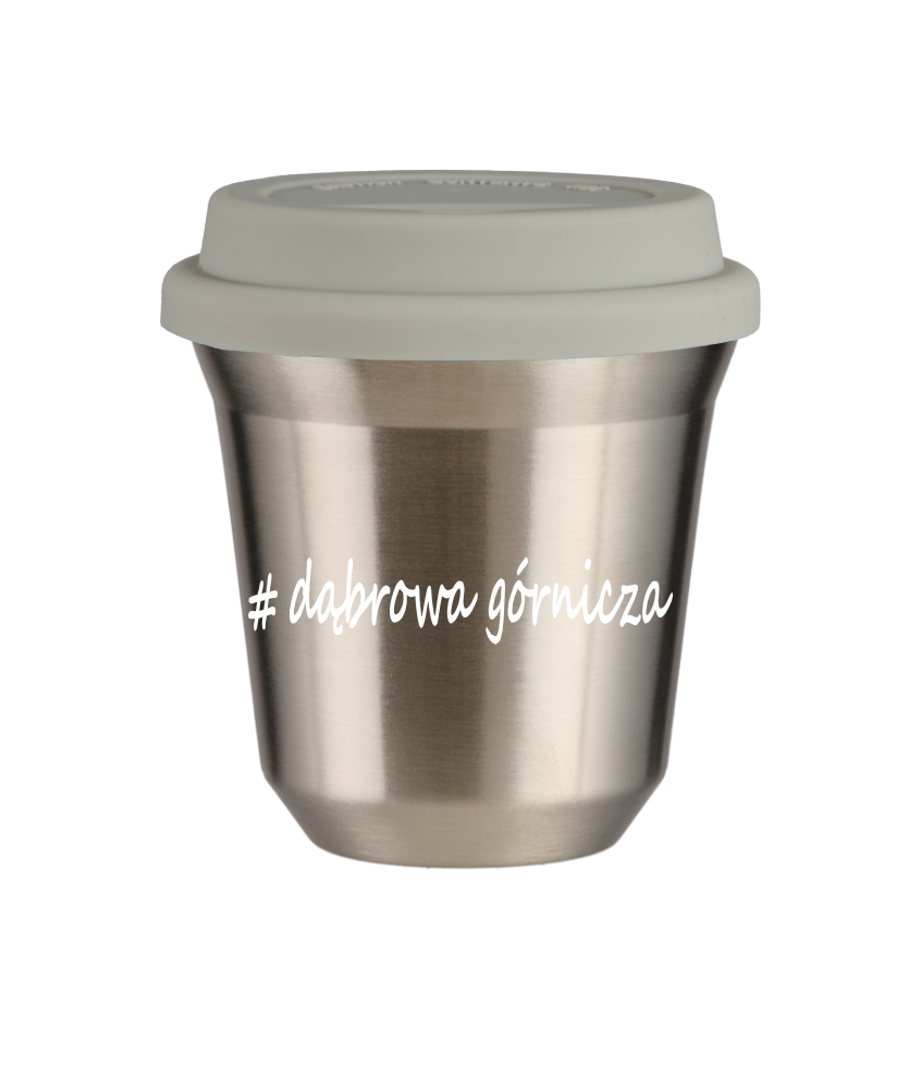 Kubek 240 ml SREBRNY Dąbrowa Górnicza z pokrywką biala kubek termiczny na kawe | 75,00 zł Kubek 240 ml SREBRNY Dąbrowa Górnicza z pokrywką biala kubek termiczny na kawe | 75,00 zł