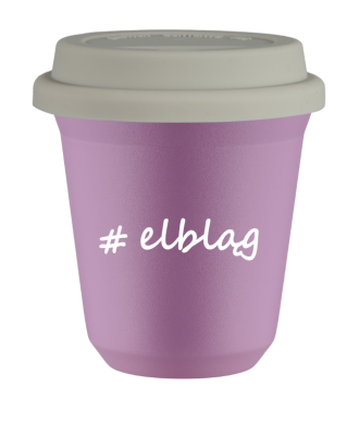 Kubek 150 ml LILIOWY Elbląg z pokrywką biala