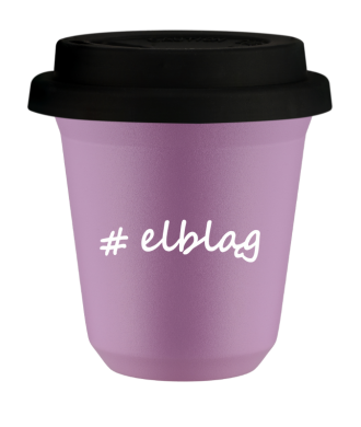 Kubek 150 ml LILIOWY Elbląg z pokrywką czarna