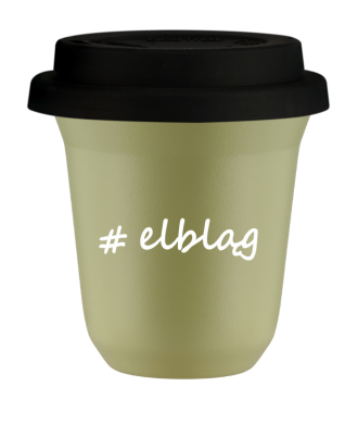 Kubek 240 ml PISTACJOWY Elbląg z pokrywką czarna