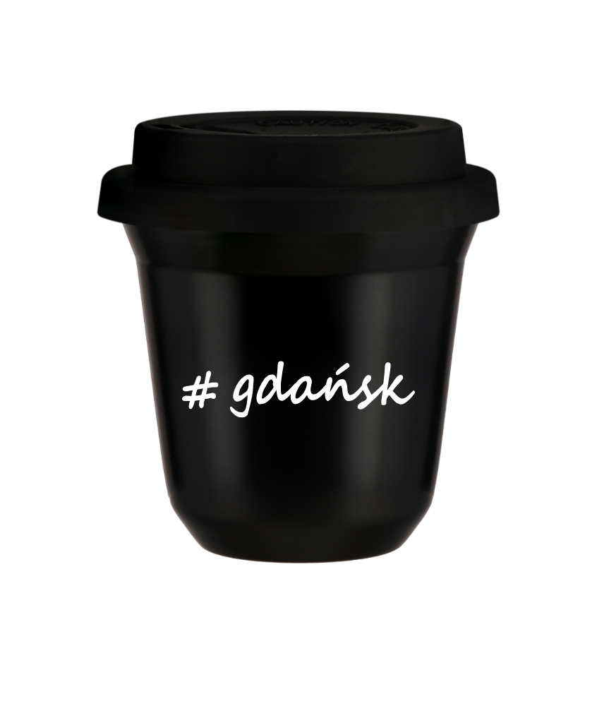 Kubek 240 ml CZARNY Gdańsk z pokrywką czarna kubek termiczny na kawe | 75,00 zł Kubek 240 ml CZARNY Gdańsk z pokrywką czarna kubek termiczny na kawe | 75,00 zł