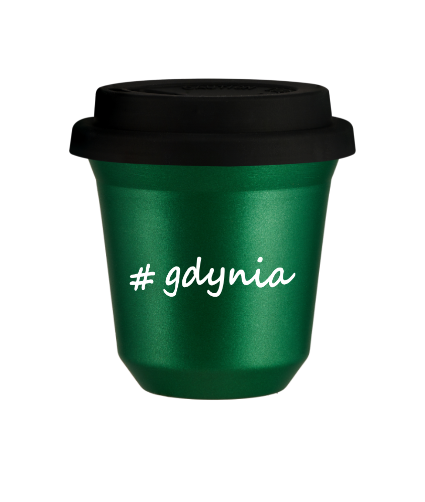 Kubek 150 ml ZIELONY METALIC Gdynia z pokrywką czarna kubek termiczny na kawe | 70,00 zł Kubek 150 ml ZIELONY METALIC Gdynia z pokrywką czarna kubek termiczny na kawe | 70,00 zł