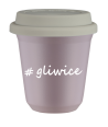 Kubek 150 ml LAWENDOWY Gliwice z pokrywką biala kubek termiczny na kawe | 70,00 zł
