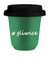 Kubek 240 ml ZIELONY Gliwice z pokrywką czarna kubek termiczny na kawe | 75,00 zł