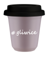 Kubek 240 ml LAWENDOWY Gliwice z pokrywką czarna kubek termiczny na kawe | 75,00 zł