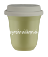 Kubek 240 ml PISTACJOWY Gorzów Wielkopolski z pokrywką biala kubek termiczny na kawe | 75,00 zł