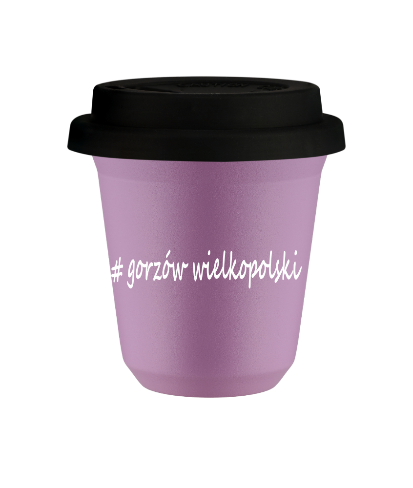 Kubek 240 ml LILIOWY Gorzów Wielkopolski z pokrywką czarna kubek termiczny na kawe | 75,00 zł Kubek 240 ml LILIOWY Gorzów Wielkopolski z pokrywką czarna kubek termiczny na kawe | 75,00 zł