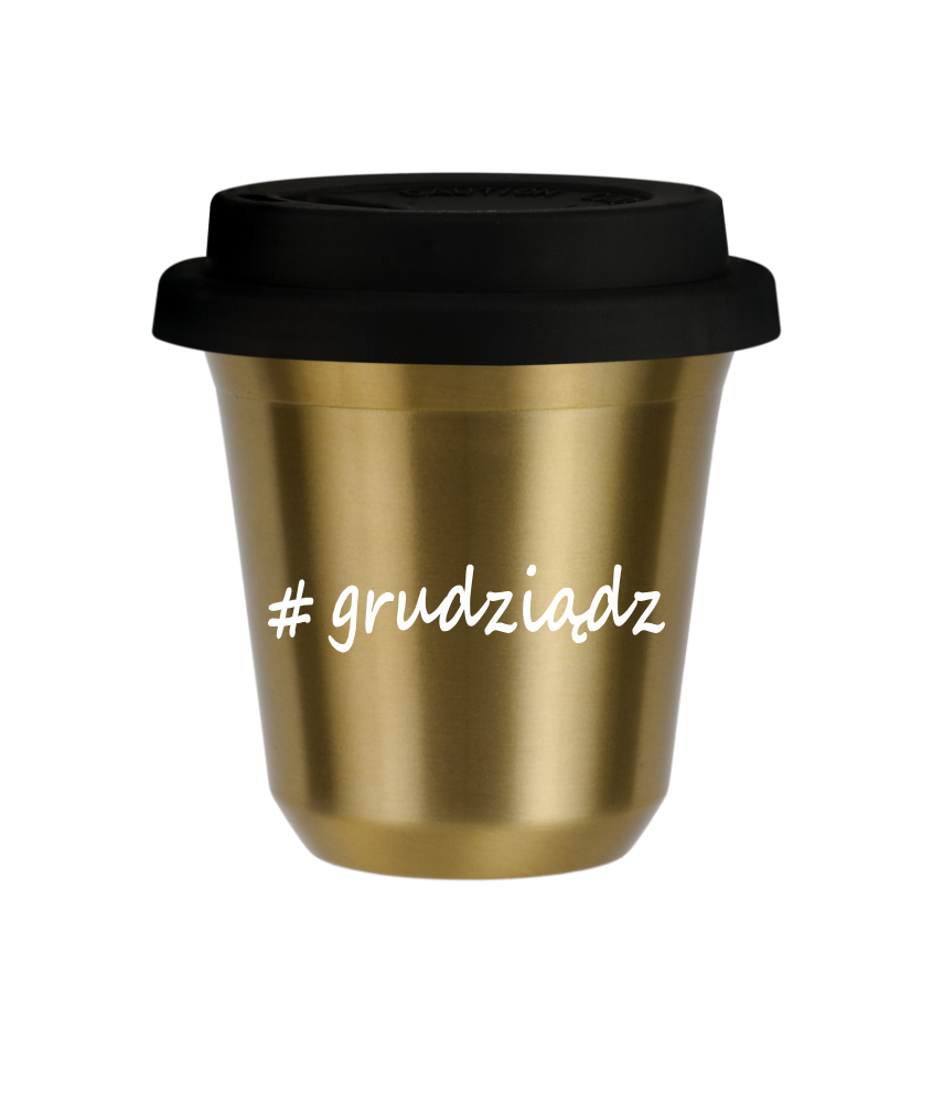 Kubek 150 ml ZŁOTY Grudziądz z pokrywką czarna kubek termiczny na kawe | 70,00 zł Kubek 150 ml ZŁOTY Grudziądz z pokrywką czarna kubek termiczny na kawe | 70,00 zł
