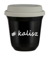 Kubek 150 ml CZARNY Kalisz z pokrywką biala kubek termiczny na kawe | 70,00 zł