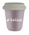 Kubek 240 ml LAWENDOWY Kalisz z pokrywką biala kubek termiczny na kawe | 75,00 zł