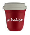 Kubek 150 ml CZERWONY Kalisz z pokrywką biala kubek termiczny na kawe | 70,00 zł