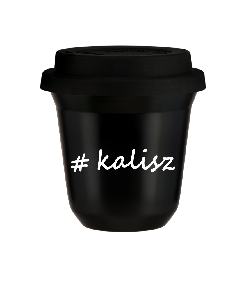 Kubek 240 ml CZARNY Kalisz z pokrywką czarna kubek termiczny na kawe | 75,00 zł Kubek 240 ml CZARNY Kalisz z pokrywką czarna kubek termiczny na kawe | 75,00 zł