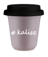 Kubek 150 ml LAWENDOWY Kalisz z pokrywką czarna kubek termiczny na kawe | 70,00 zł