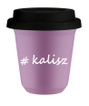 Kubek 240 ml LILIOWY Kalisz z pokrywką czarna kubek termiczny na kawe | 75,00 zł