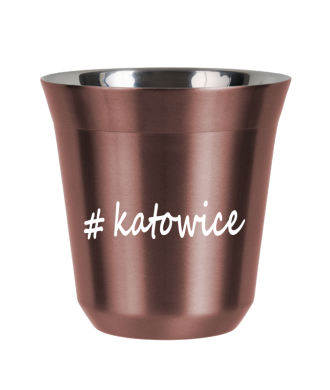 Kubek 80 ml RÓŻOWE ZŁOTO Katowice